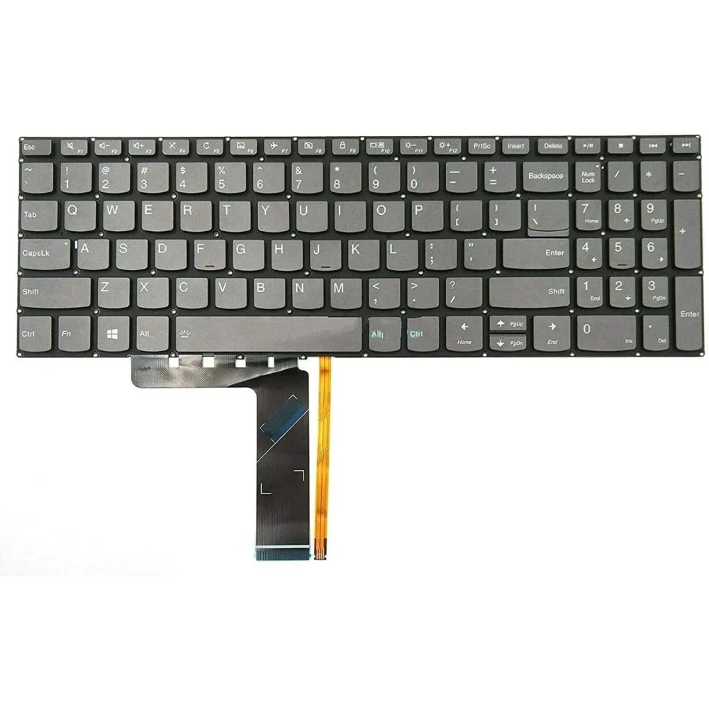 Keyboard Lenovo Ideapad slim 3, Gray, Backlit, US Lenovo