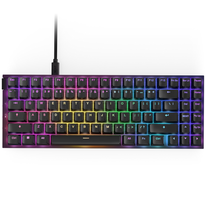 NZXT Function 2 MiniTKL KB-002NB-US, Wired Tenkeyless gaming keyboard, Adjustable Actuation, Double-Shot PBT Keycaps, RGB
