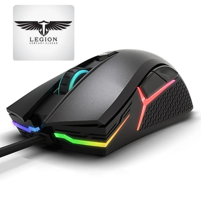 Lenovo HEADSHOT Gaming Wired Mouse Black