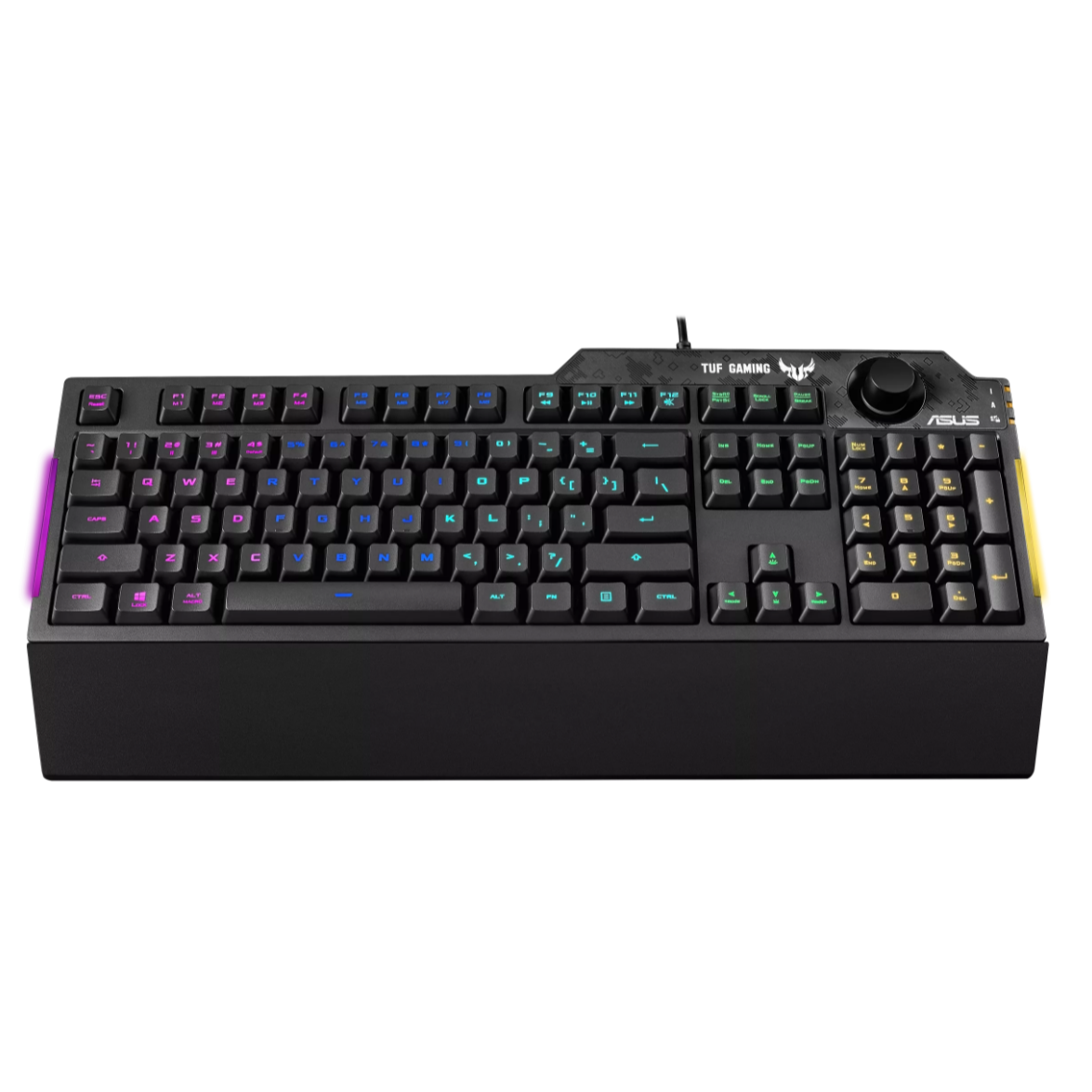 ASUS TUF K1 90MP01X0-BKGA00 Wired Gaming Keyboard, RGB, Programmable Keys, Volume Knob